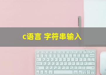 c语言 字符串输入